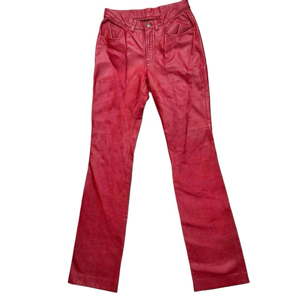 Ralph Lauren 2010 black label Red Leather Women’s Jeans